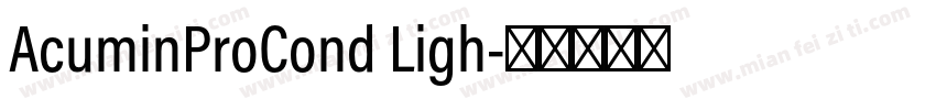 AcuminProCond Ligh字体转换